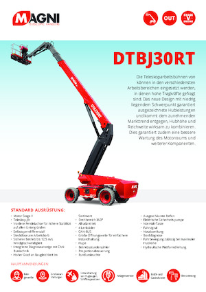 Gumikerekes töretőgémes munkaállványok MAGNI DTBJ30RT