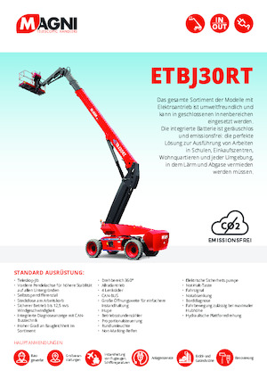 Gumikerekes töretőgémes munkaállványok MAGNI ETBJ30RT