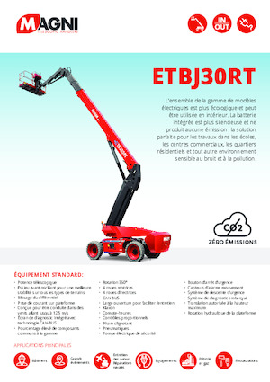 Gumikerekes töretőgémes munkaállványok MAGNI ETBJ30RT