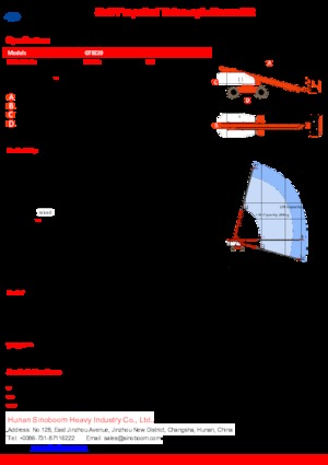 Gumikerekes töretőgémes munkaállványok Sinoboom GTBZ20