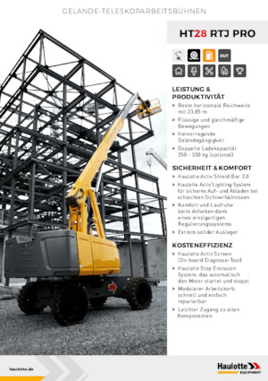 Gumikerekes töretőgémes munkaállványok Haulotte HT28 RTJ PRO