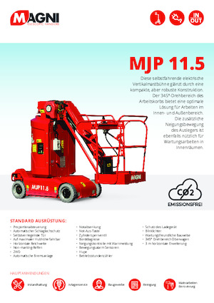 Gumikerekes töretőgémes munkaállványok MAGNI MJP11.5