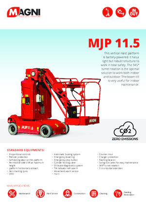 Gumikerekes töretőgémes munkaállványok MAGNI MJP11.5