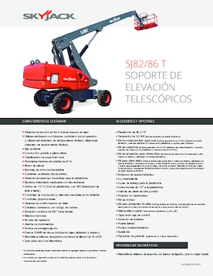 Gumikerekes töretőgémes munkaállványok Skyjack SJ 82 T