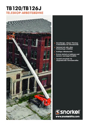 Gumikerekes töretőgémes munkaállványok Snorkel TB126J