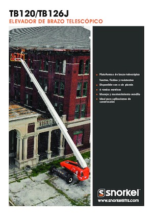 Gumikerekes töretőgémes munkaállványok Snorkel TB126J