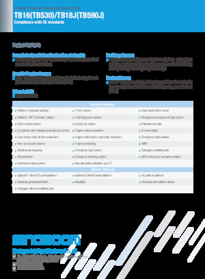 Gumikerekes töretőgémes munkaállványok Sinoboom TB18J