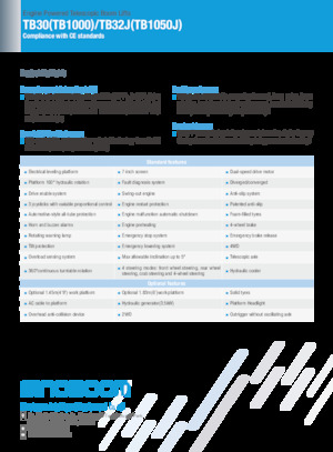 Gumikerekes töretőgémes munkaállványok Sinoboom TB30