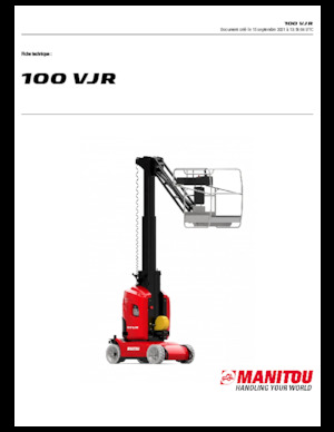 Gumikerekes vertikális emelésű munkaállványok Manitou 100 VJR