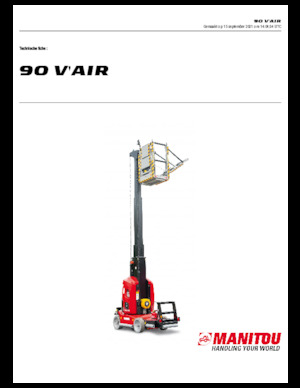 Gumikerekes vertikális emelésű munkaállványok Manitou 90 V´Air