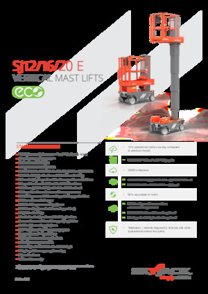 Gumikerekes vertikális emelésű munkaállványok Skyjack SJ 12 E