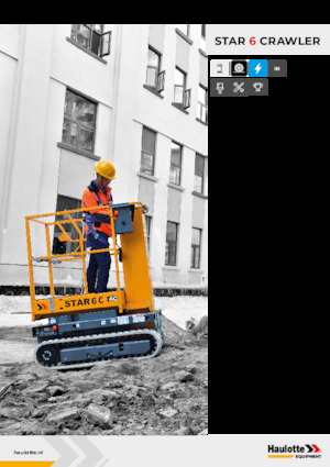 Gumikerekes vertikális emelésű munkaállványok Haulotte Star 6 Crawler