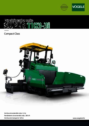 Gumikerekes finiserek Vögele Super 1103-3i