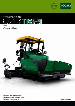 Gumikerekes finiserek Vögele Super 1103-3i