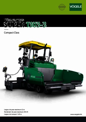 Gumikerekes finiserek Vögele Super 1303-3