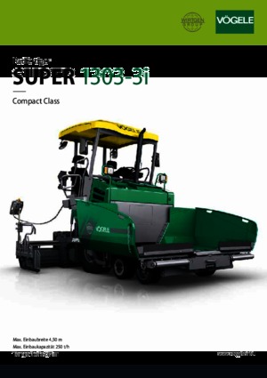 Gumikerekes finiserek Vögele Super 1303-3i