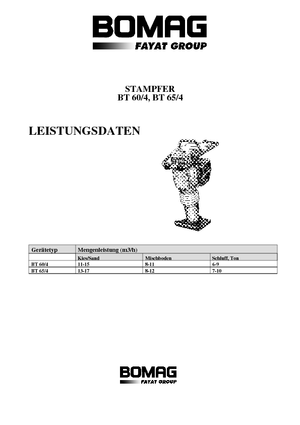 Benzines és dízel dönglők Bomag BT 60/4