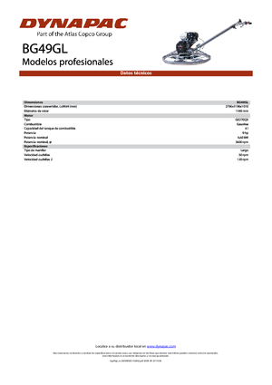 Gyalogkiséretű simítók Dynapac BG 49 GL