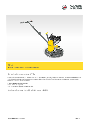 Gyalogkiséretű simítók Wacker Neuson CT 24-4 A