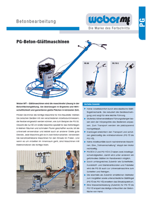 Gyalogkiséretű simítók weber mt PG 90