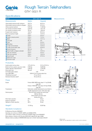 Forgó felsővázas teleszkóps rakodók Genie GTH 5021 R