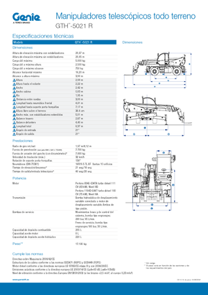 Forgó felsővázas teleszkóps rakodók Genie GTH 5021 R