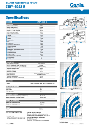 Forgó felsővázas teleszkóps rakodók Genie GTH 5022 R