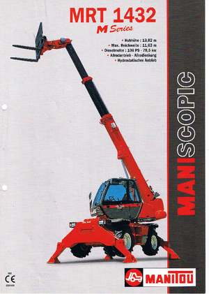 Forgó felsővázas teleszkóps rakodók Manitou MRT 1432