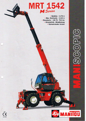 Forgó felsővázas teleszkóps rakodók Manitou MRT 1542
