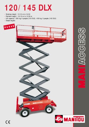 Gumikerekes ollós személyemelők Manitou 120 DLX