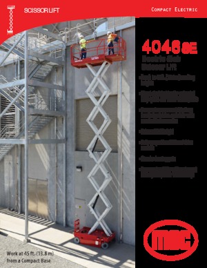 Gumikerekes ollós személyemelők MEC 4046SE