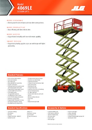 Gumikerekes ollós személyemelők JLG 4069LE