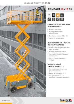 Gumikerekes ollós személyemelők Haulotte Compact 10 DX