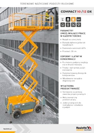 Gumikerekes ollós személyemelők Haulotte Compact 10 DX