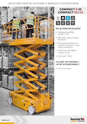 Gumikerekes ollós személyemelők Haulotte Compact 10