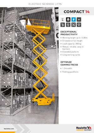 Gumikerekes ollós személyemelők Haulotte Compact 14