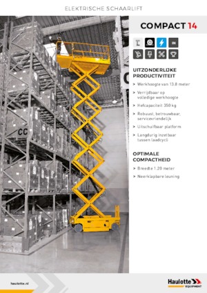 Gumikerekes ollós személyemelők Haulotte Compact 14