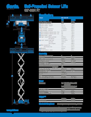 Gumikerekes ollós személyemelők Genie GS-3384 RT