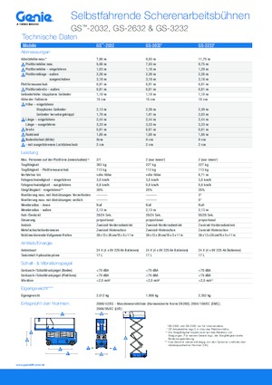 Gumikerekes ollós személyemelők Genie GS-3232 Hydraulic