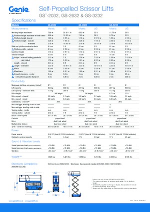 Gumikerekes ollós személyemelők Genie GS-3232 Hydraulic