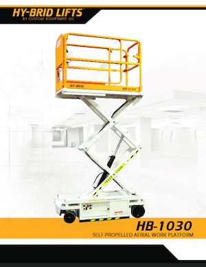 Gumikerekes ollós személyemelők Custom Equipment HB-1030