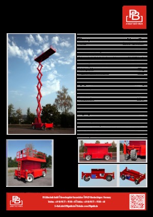 Gumikerekes ollós személyemelők PB PB S225-24ES 4x4