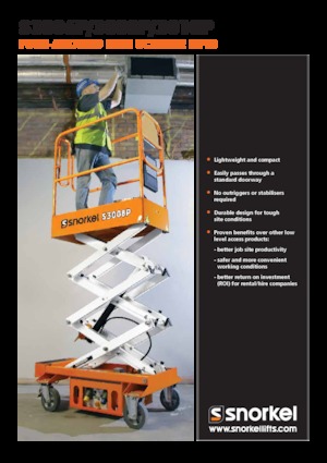 Gumikerekes ollós személyemelők Snorkel S3010P