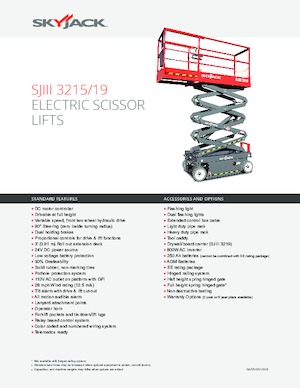 Gumikerekes ollós személyemelők Skyjack SJ III 3215