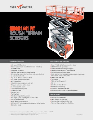 Gumikerekes ollós személyemelők Skyjack SJ8831 RT