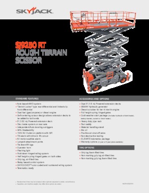 Gumikerekes ollós személyemelők Skyjack SJ9250 RT