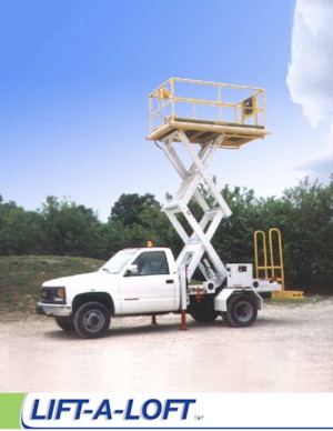 Gumikerekes ollós személyemelők Lift-A-Loft TMP-15 