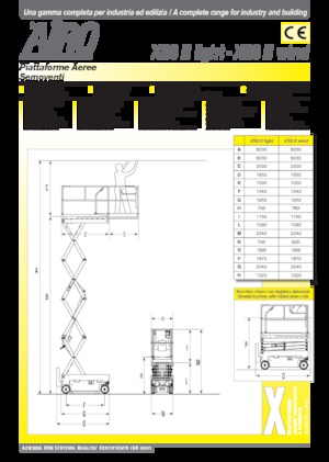 Gumikerekes ollós személyemelők AIRO XS8 E Light