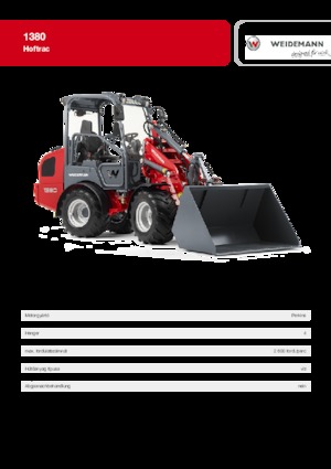 Kerti rakodógépek Weidemann 1380