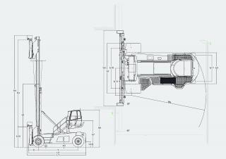 Linde C 90/7 méretei